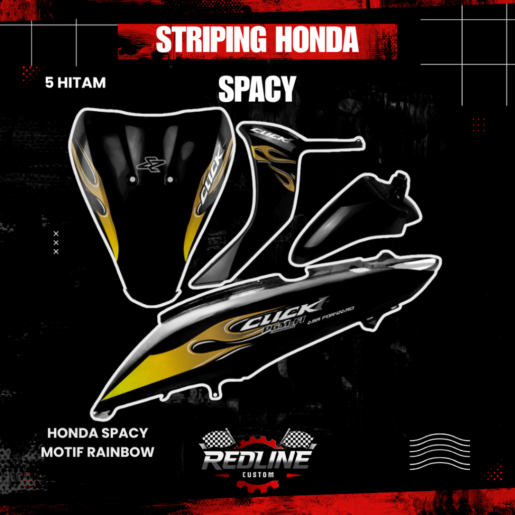 STRIPING STIKER SPACY API STRIPING HONDA SPACY RAINBOW