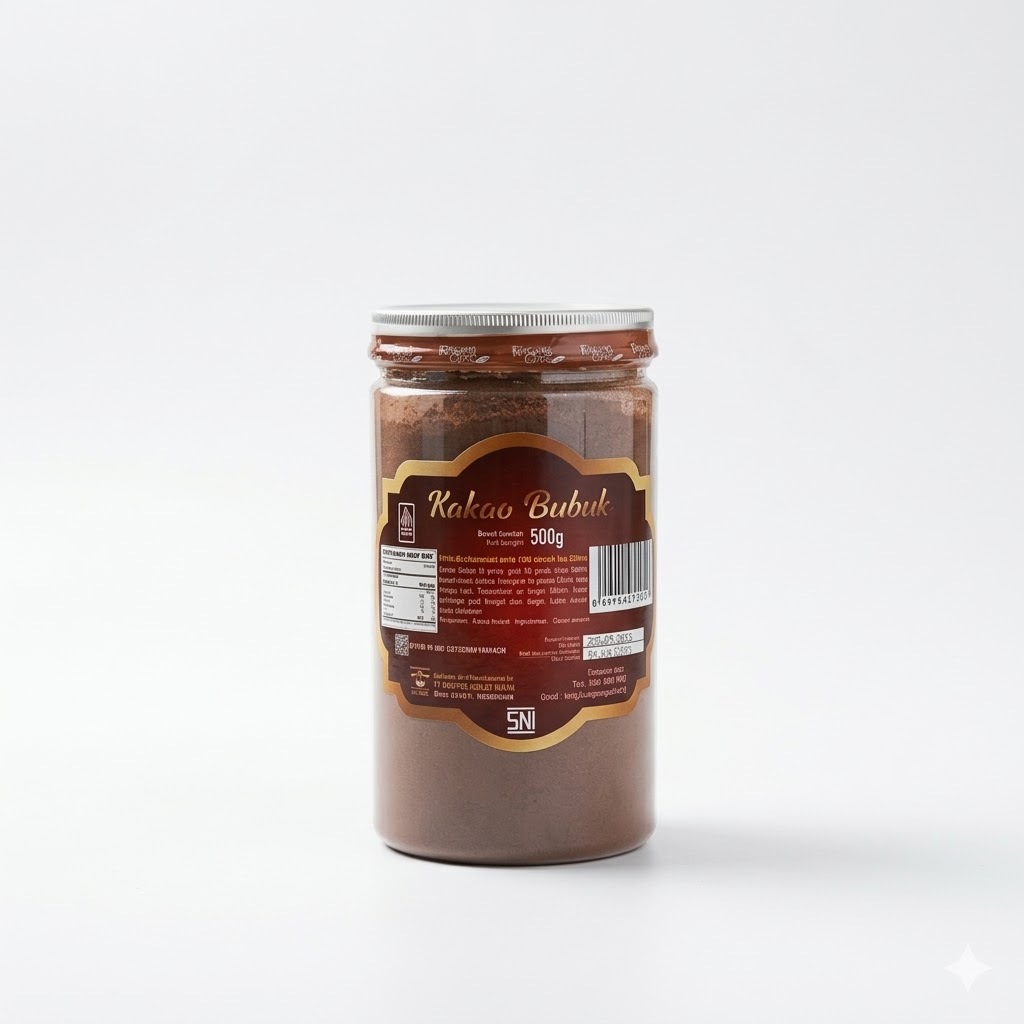 Coklat Bubuk 100% Murni 500 Gram – Toples Besar untuk Minuman & Baking