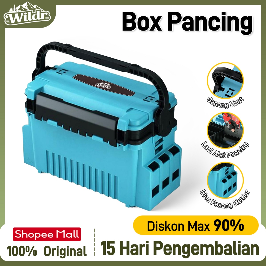 Wildr Tackle Box Kotak Peralatan Pancing Jigging Lure Box Fishing Box Mancing Serbaguna Fishing Tack