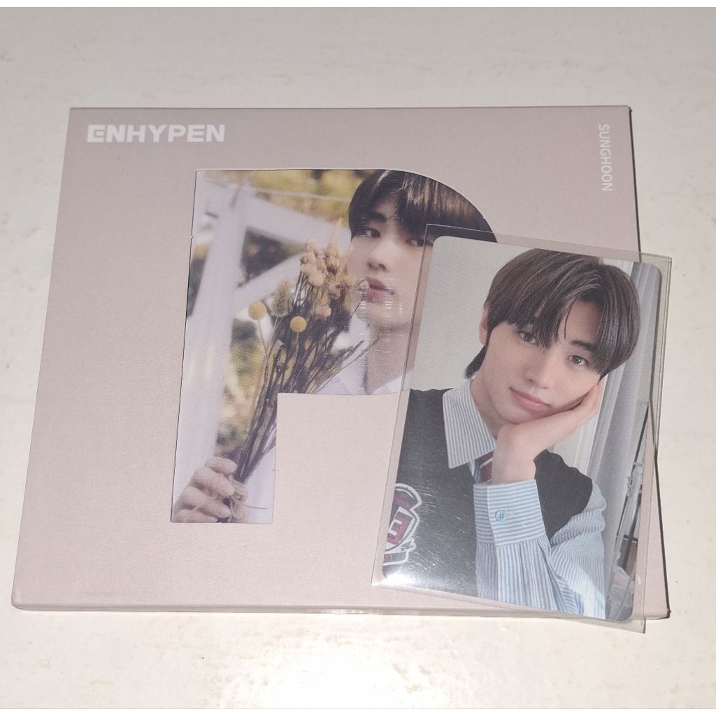 ALBUM JAPAN OFFICIAL ENHYPEN BORDER:HAKANAI SOLJACK SUNGHOON UNSEALED PHOTOCARD SUNGHOON CHIBI KEMEJ