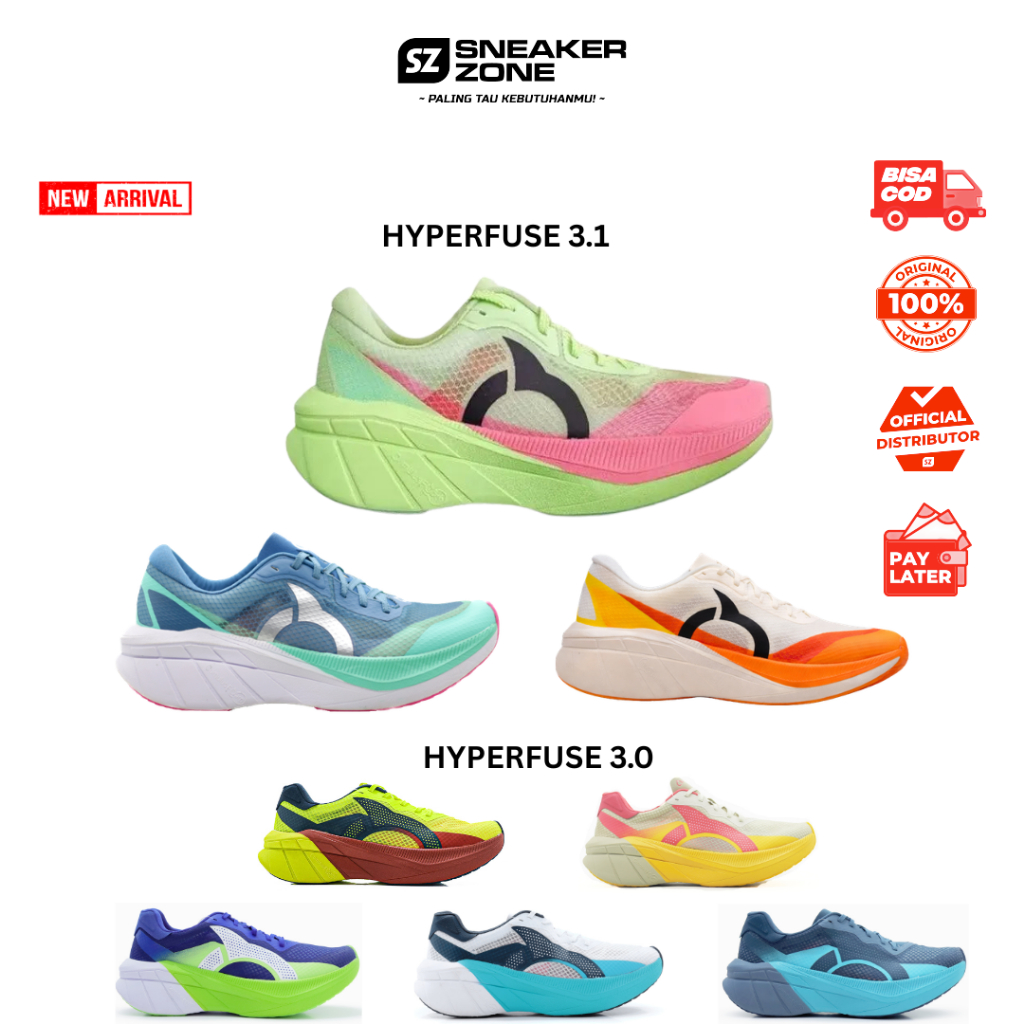 SEPATU RUNNING ORTUSEIGHT HYPERFUSE 3.0 - HYPERFUSE 3.1 - SEPATU LARI DAILY TRAINER EMPUK