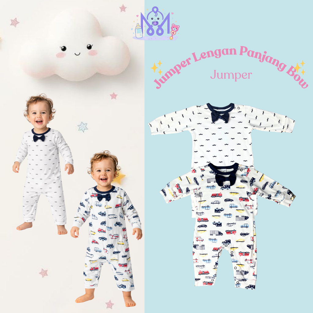 Mimo Baby World Sleepsuit Jumper Bayi 3 - 18 Bulan Bahan Lembut Cotton Jumper Carters Premium Jumper