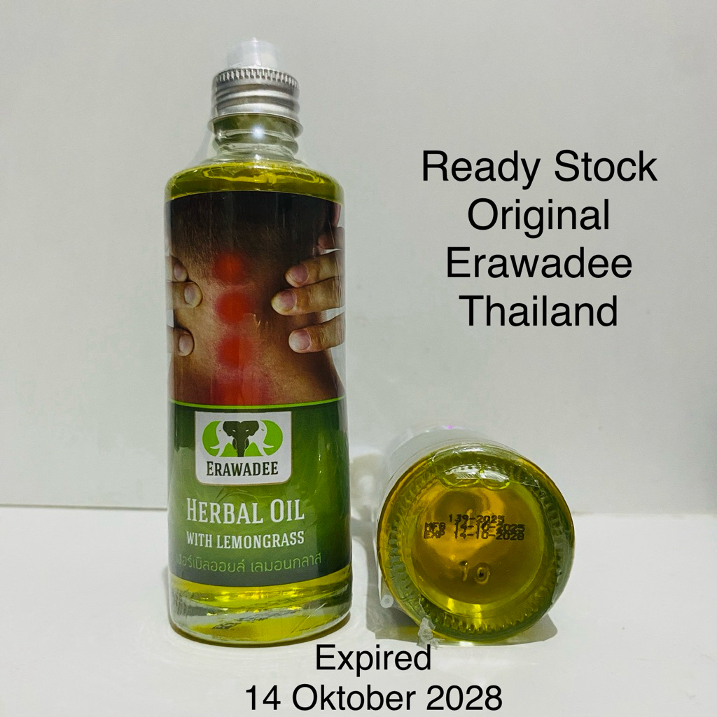 Erawadee No 60 85 ml Herbal Oil with Lemongrass Original Thailand / Semprotan Herbal Perawatan Lumba