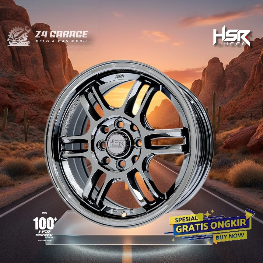 Velg model RPF di HSR AERI R 15 warna black chrome tampil elegan