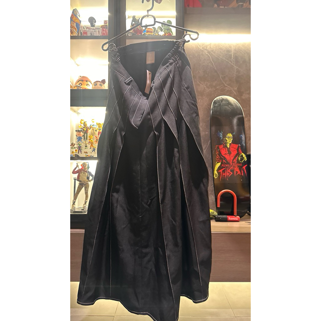 COTTONINK HITAM JEANS ROK MIDI