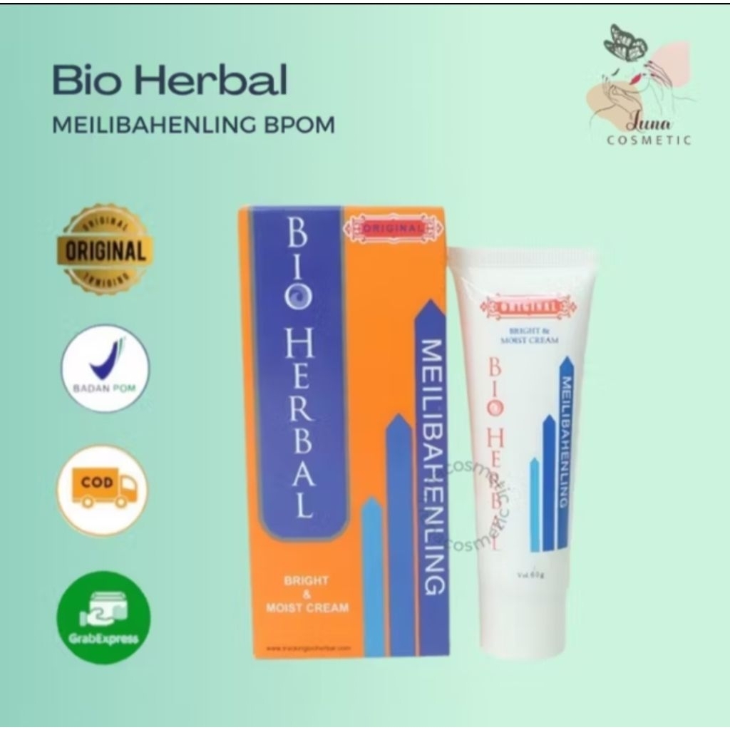 Meilibahenling Cream Bio Herbal 60ml - Menghilangkan Bekas Luka Tanpa Pengelupasan, Aman untuk Bayi
