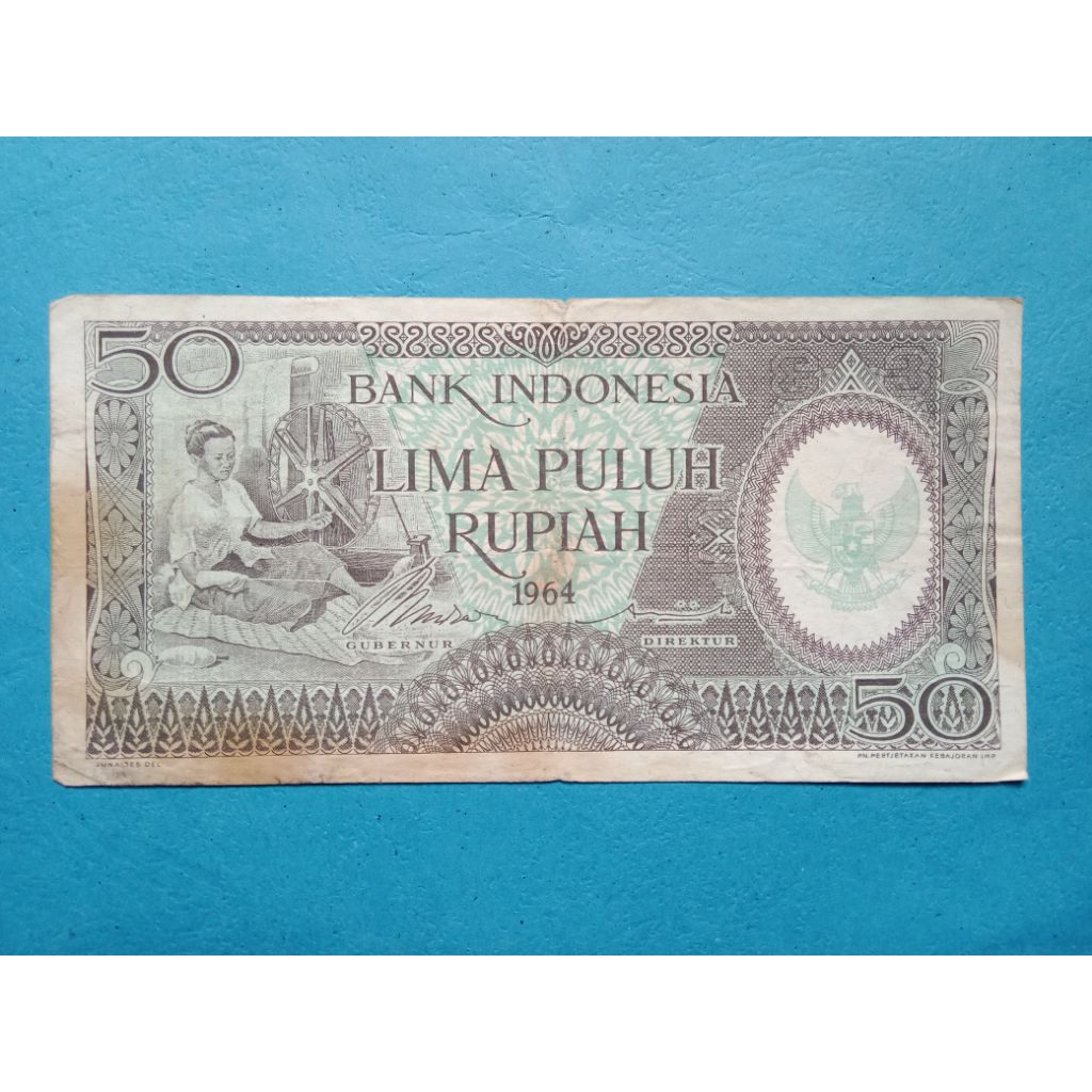 Uang 50 Rupiah Seri Pekerja Tangan 1964