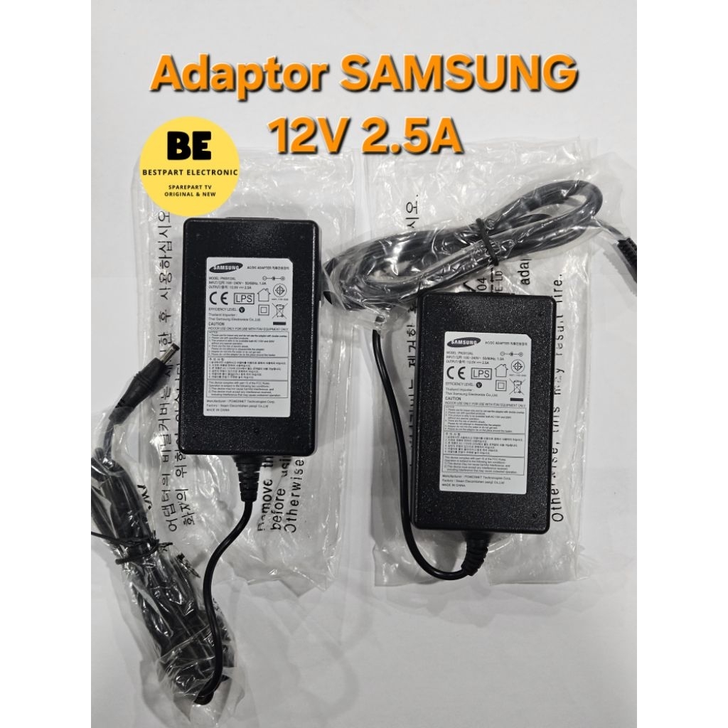 Adaptor Adapter SAMSUNG LCD-LED SAMSUNG 12V 2,5A 12 Volt 2,5 Ampere New