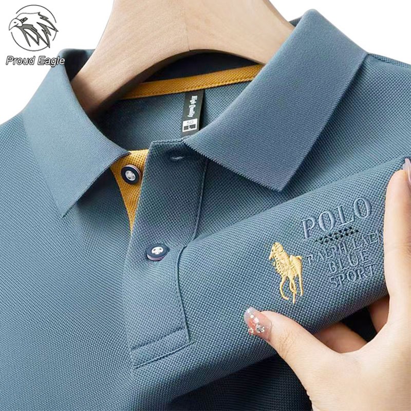 Proud Eagle kaos kemeja pria Kaos Oversize Pria Polo Shirt Pria polo shirt pria original