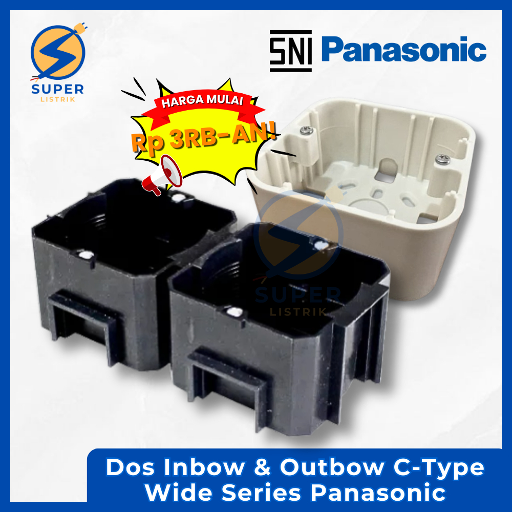 Panasonic Dus Inbow dan Outbow - Dus Wide Series Inbow & Outbow - Dos C-Type Box Tanam Tempel Saklar