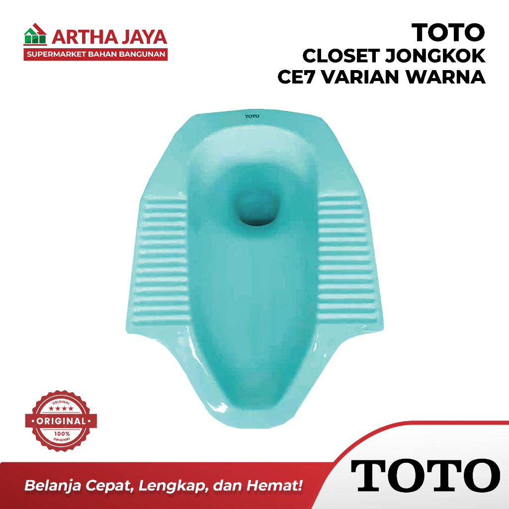 Closet Jongkok TOTO CE7 varian warna | pink/maroon/manhattan/beige/ivory/blue/green