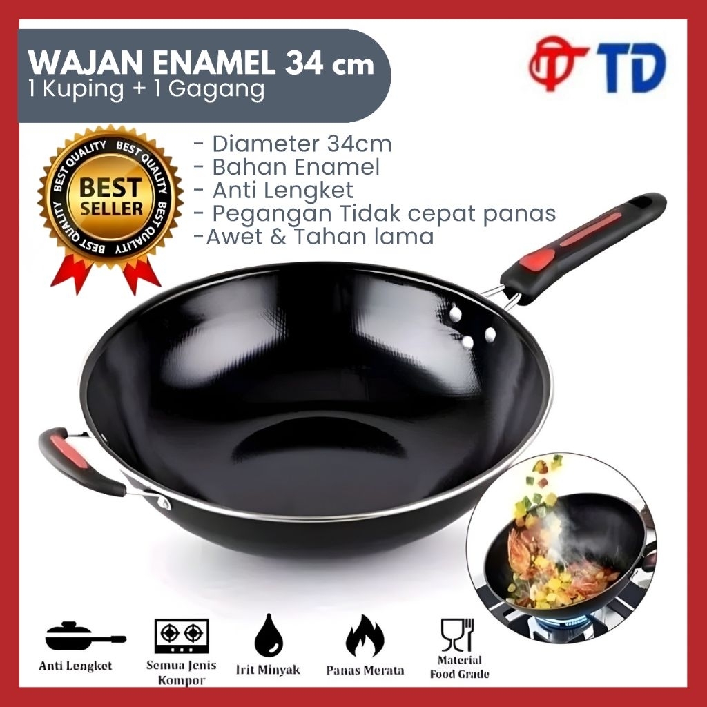 TD 34 CM WAJAN GAGANG ENAMEL