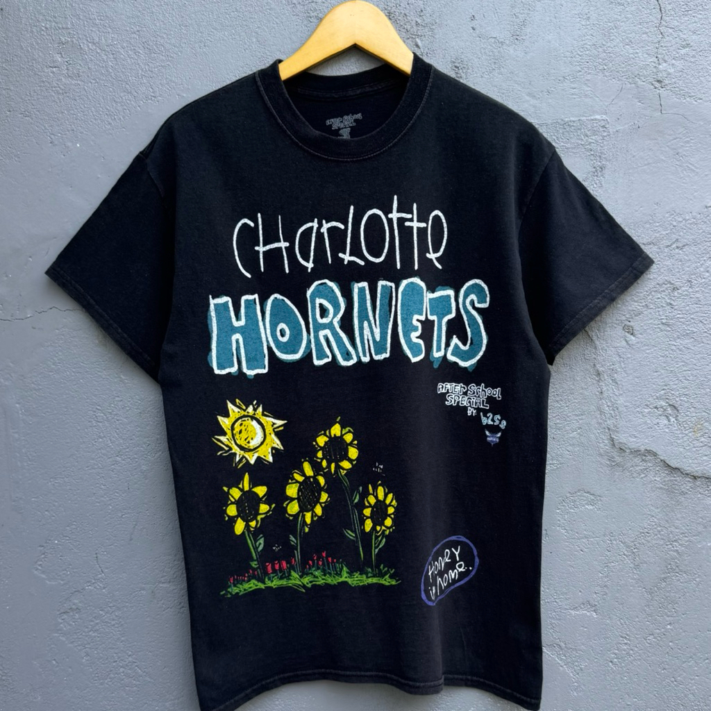 kaos vintage nba charlotte hornets buildup ho1