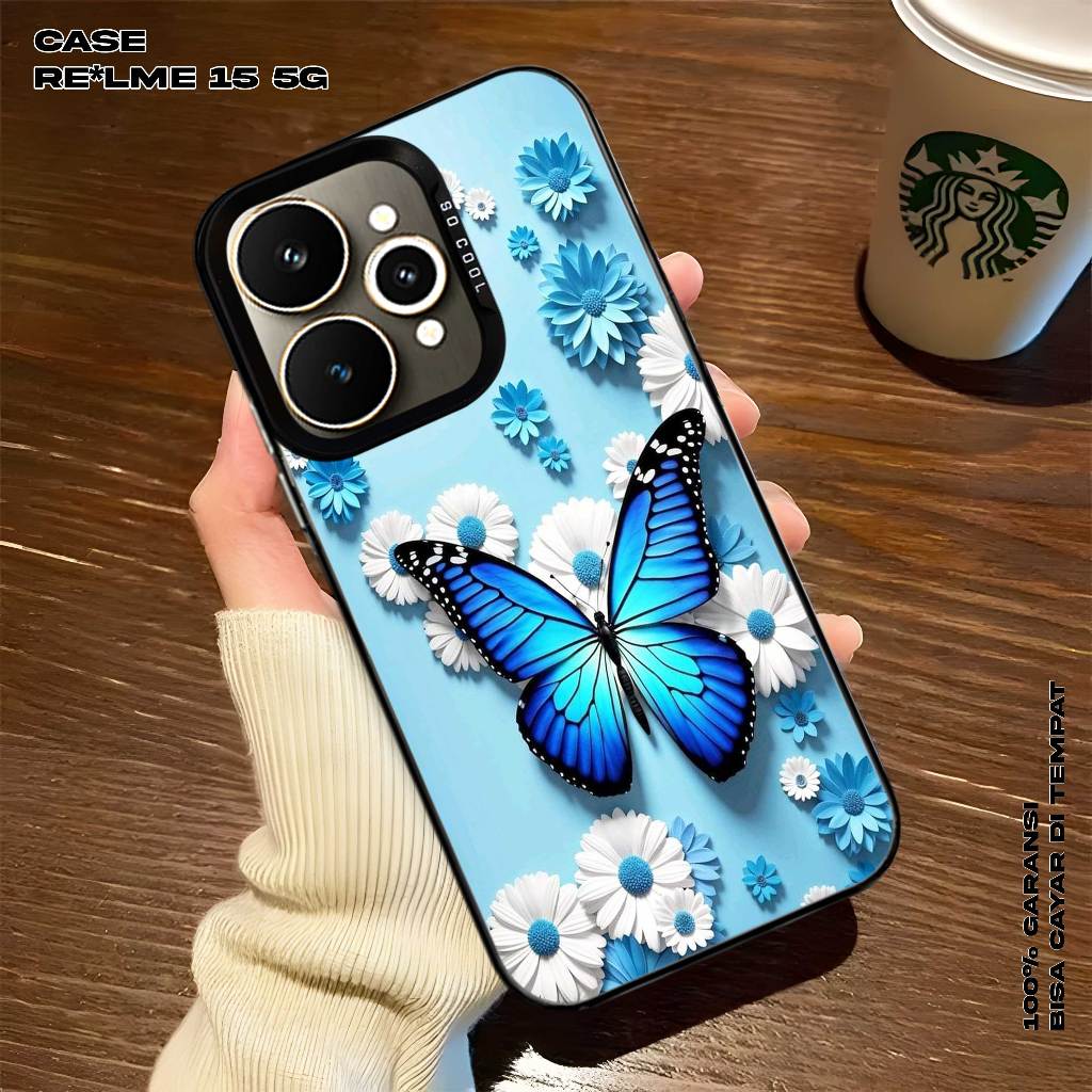 CASE REALME 15 5G - Casing REALME Premium Matte Hard Casing - Case IMD - Case Hologram Motif KUPU KU