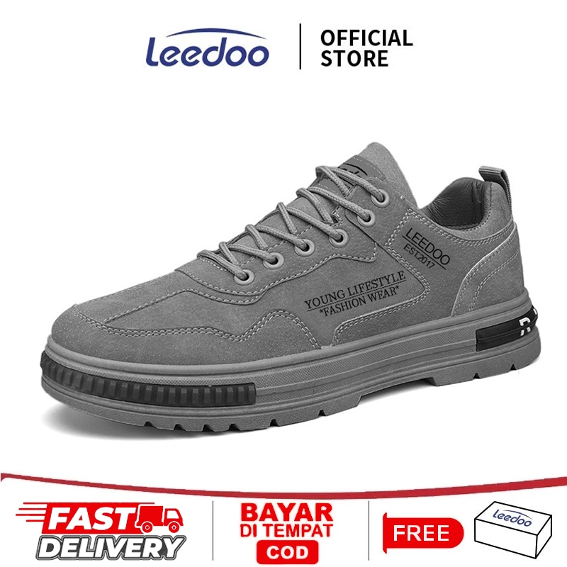 Leedoo Sepatu Pria Formal Casual Sepatu Sneakers Cowok Nyaman Sepatu Lari MC441