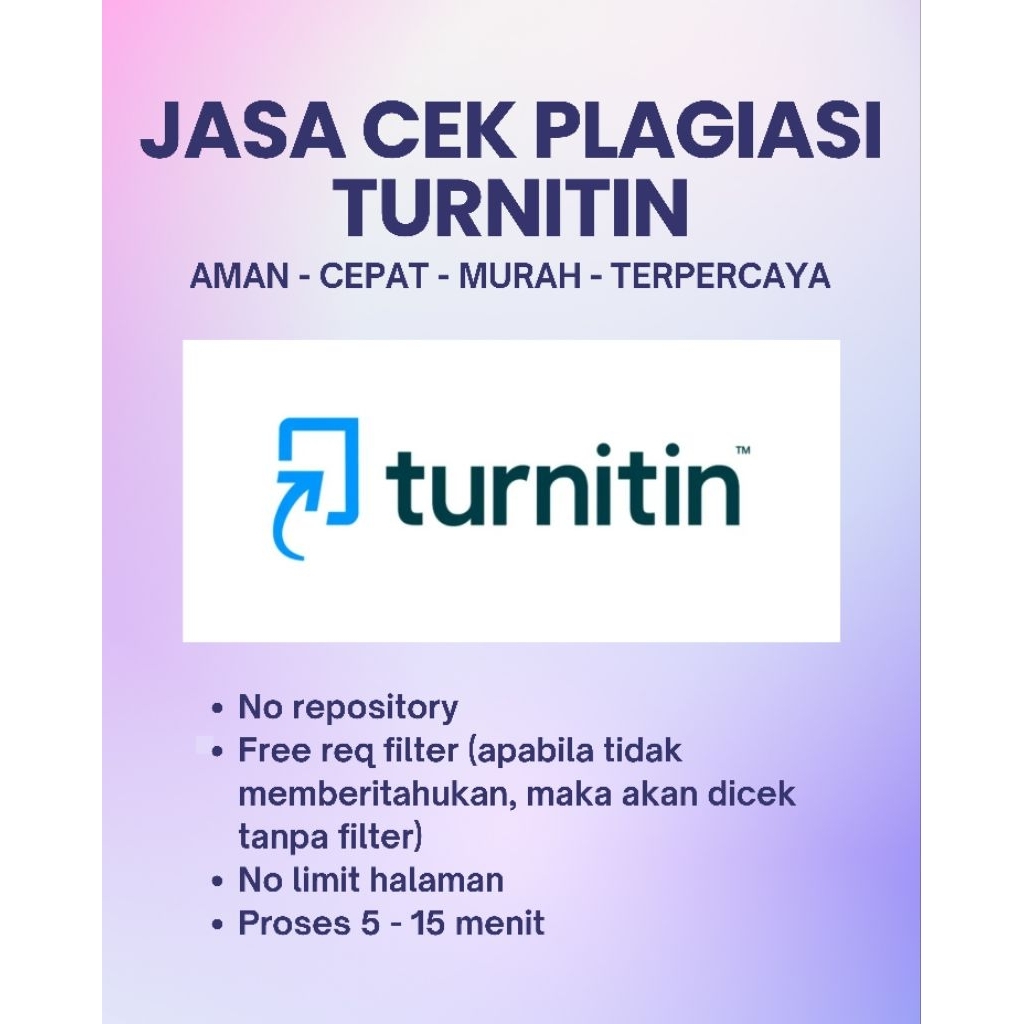 CEK PLAGIASI TURNITIN MURAH