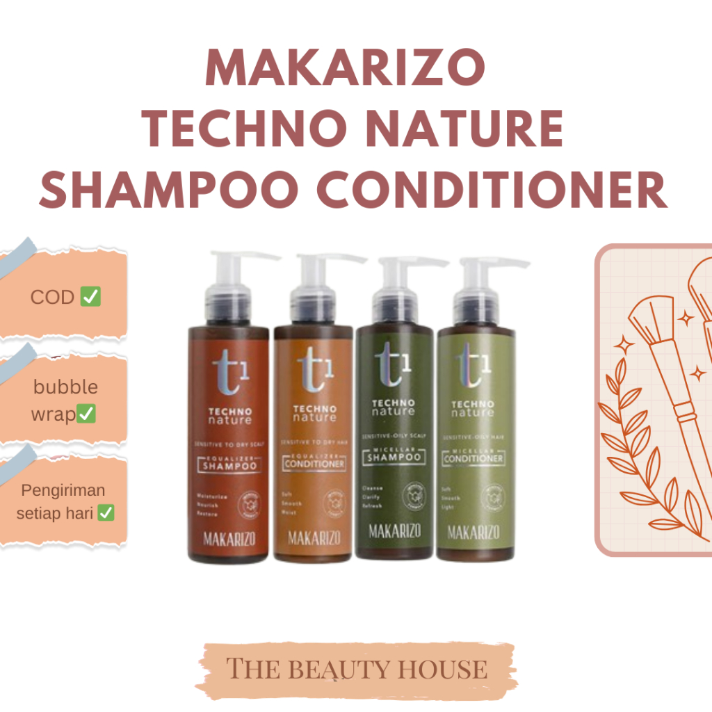 MAKARIZO TECHNO NATURE EQUALIZER SHAMPOO & CONDITIONER 180ML