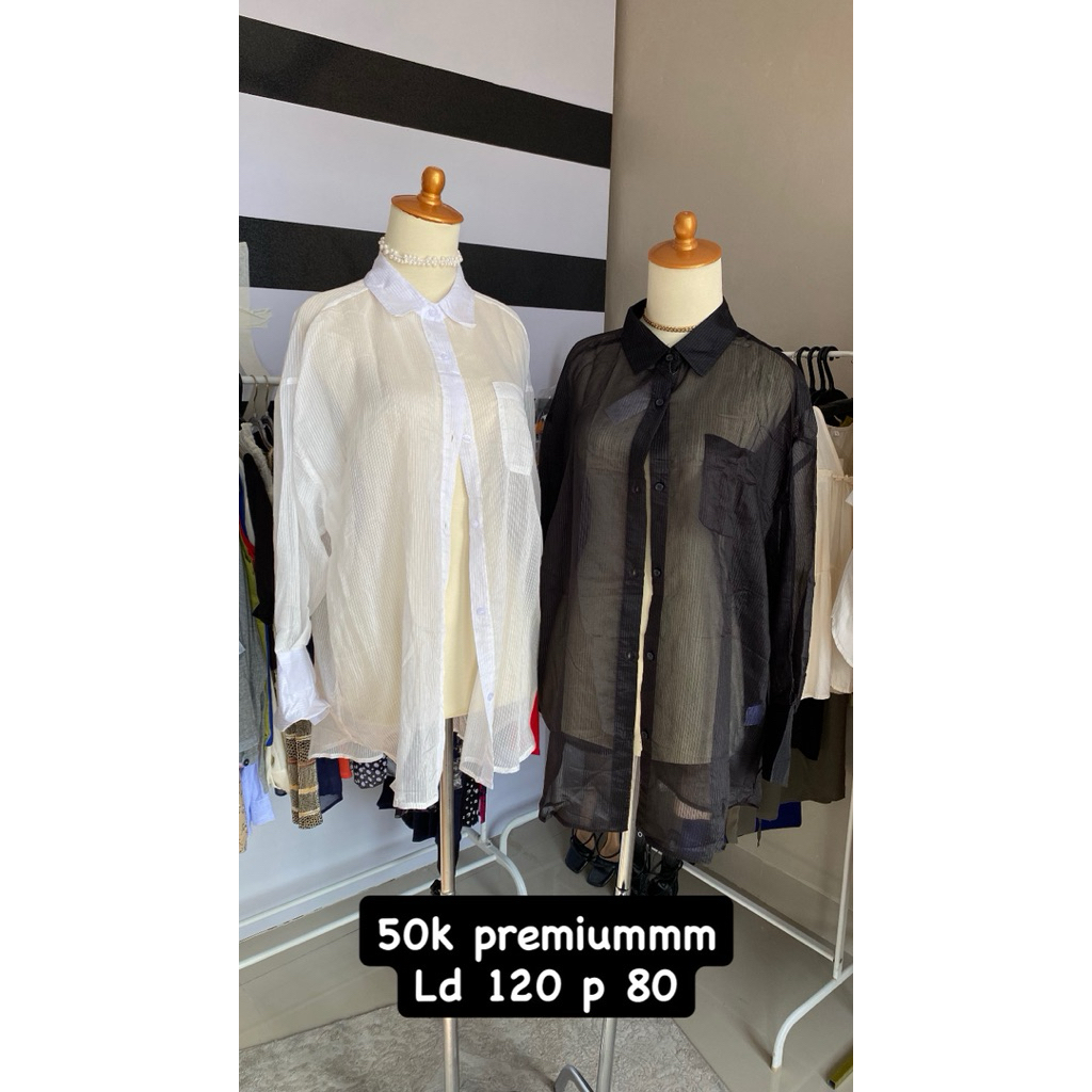 kemeja outer oversize wanita premium