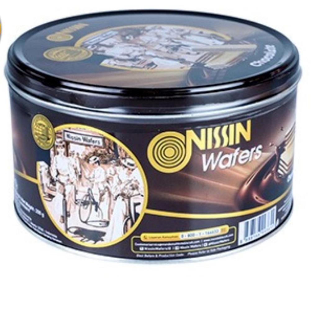 nissin wafer coklat kaleng 200gr