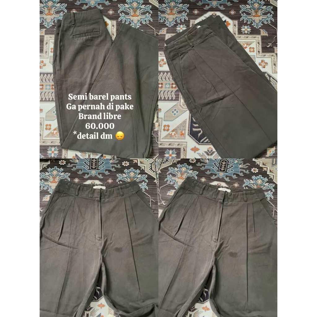 preloved celana semi barrel pants