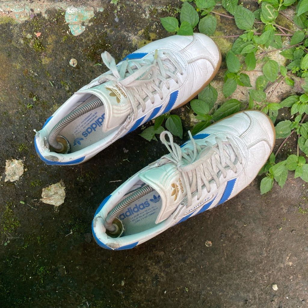 ADIDAS GAZELLE SUPER LEATHER WHITE BLUE  /// CW NOEL