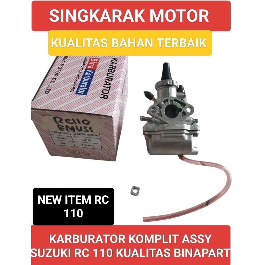 KARBURATOR CARBURATOR KOMPLIT SUZUKI RC110 RC 110 KUALITAS BINAPART
