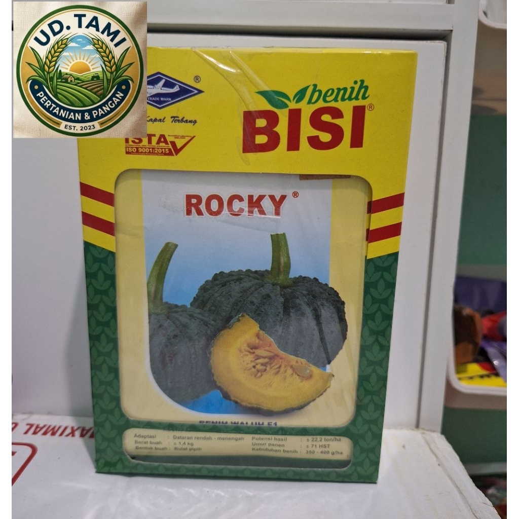1 Kotak/ 12 Bungkus Benih Labu Rocky isi 5 Gram