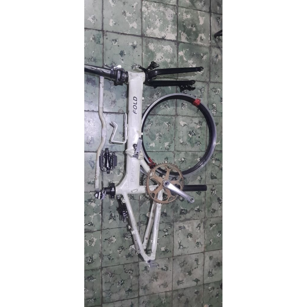 sepeda lipat frameset fold x platinum