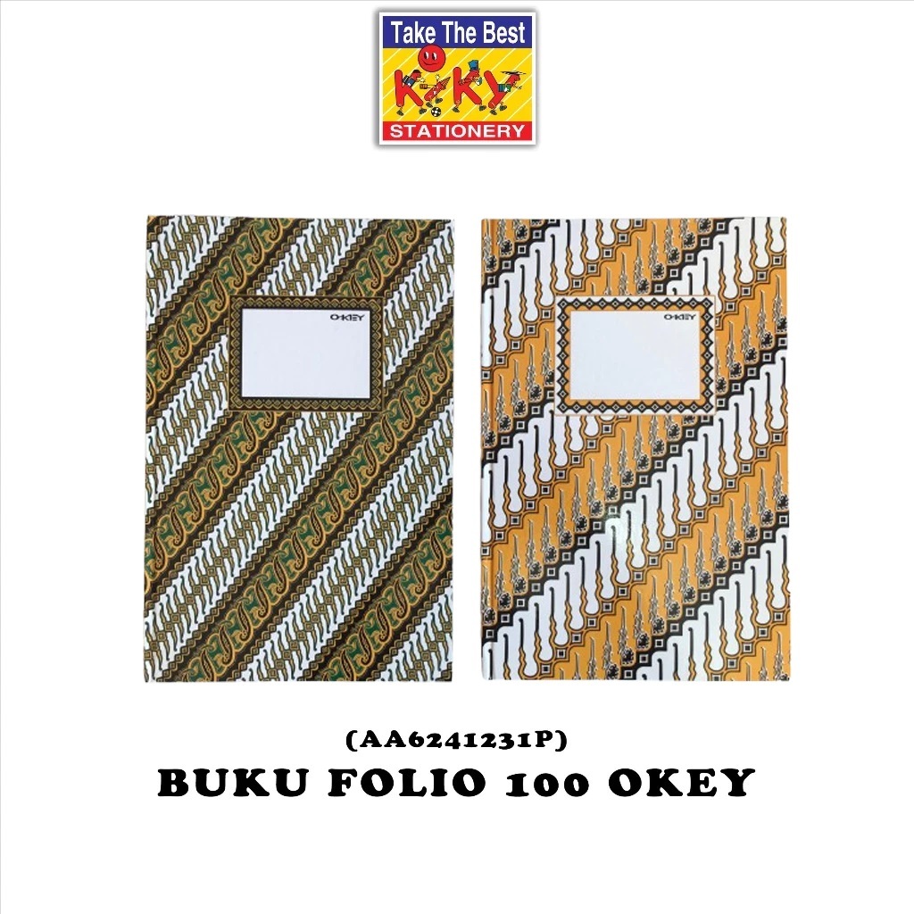 (1 PCS) OKEY BUKU HARDCOVER F4 FOLIO TEBAL BESAR ISI 100 LEMBAR