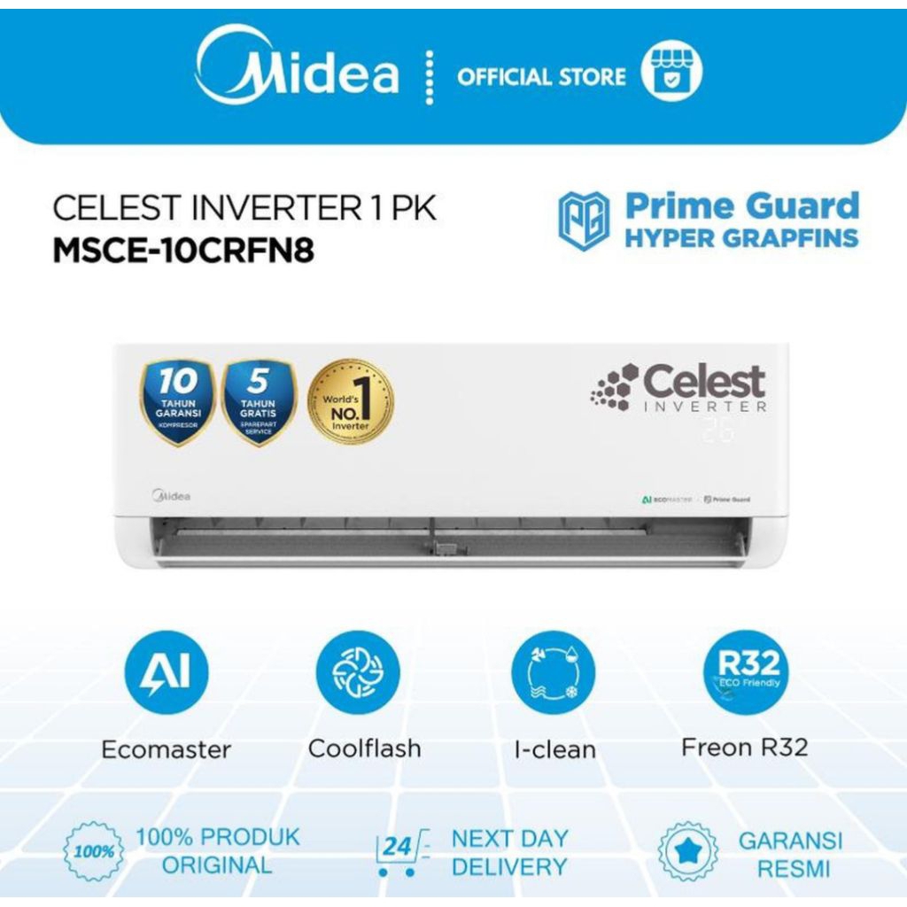 AC MIDEA 1 PK INVERTER MSCE-10CRFN8 AC MIDEA 1PK INVERTER MSCE10CRFN8 AC MIDEA 1 PK AC MIDEA INVERTE