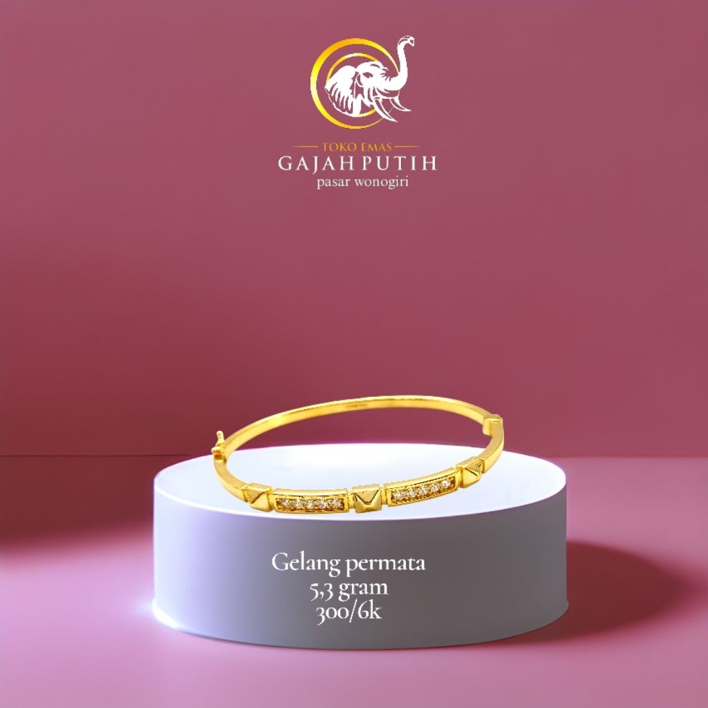 Gelang emas permata 5,3 gram