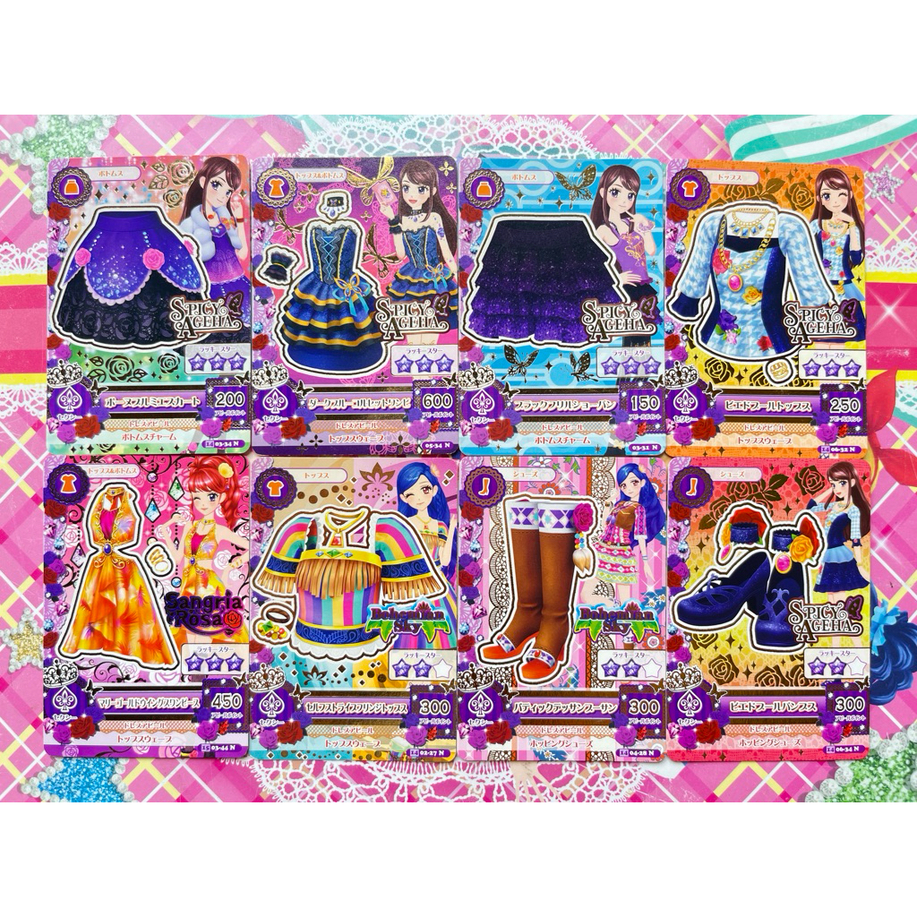 Kartu Aikatsu Satuan Jepang Sexy Brand Juri Kurebayashi Ran Shibuki Spicy Ageha Sangria Rosa Origina