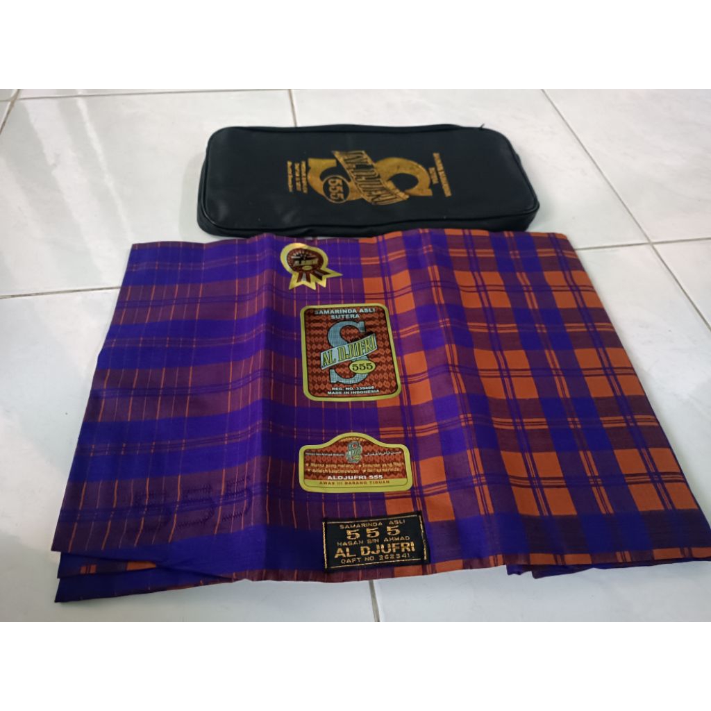 SARUNG SUTERA AL JUFRI555 SARUNG SETARA BHS MOTIF kotak Jadul Sarung Al Jufri 555 bukan afkir