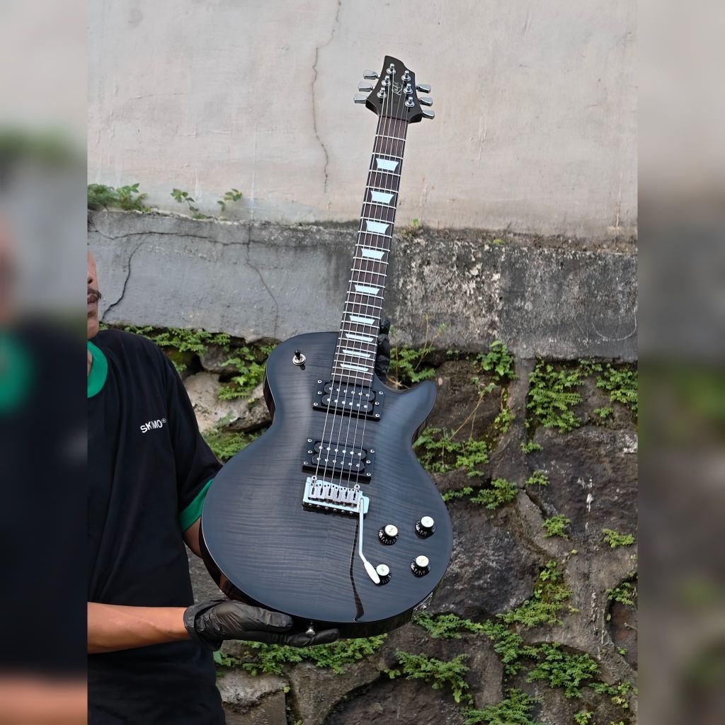 GITAR ELEKTRIK RADIX STALLION CUSTOM SHOP WITH WILKINSON FLOATING TREMOLO TRANSPARENT BLACK BURST - 