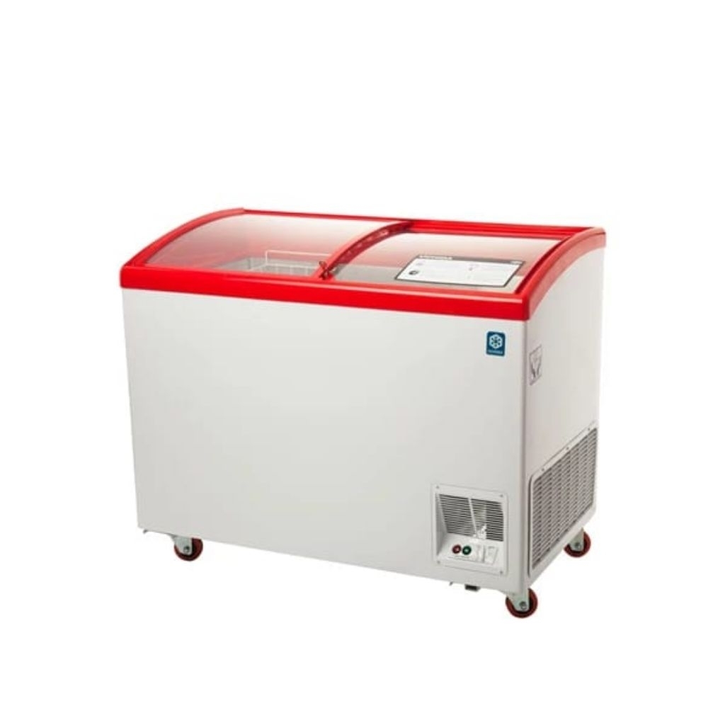 Chest freezer Maspion sliding kaca 400 ltr UFH 400C UFH-400C