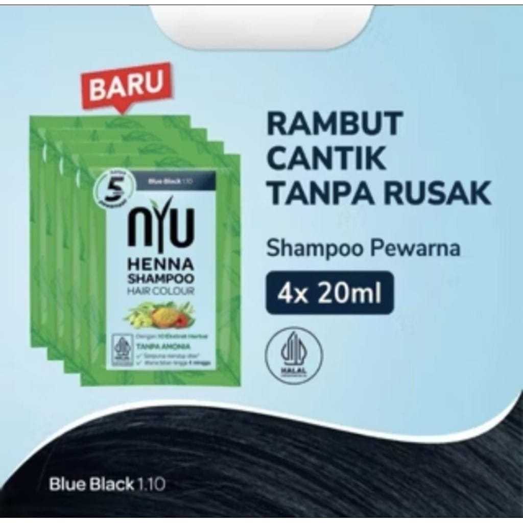 NYU Henna Shampoo Hair Colour-nyu-henna shampoo-Natural Black-natural brown