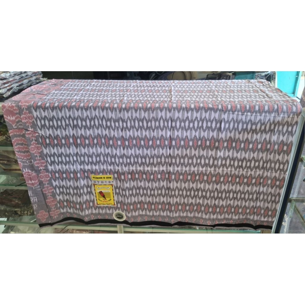 Sarung Tenun Botol Suheb Super Cap Sahara Size Jumbo Tenun ATBM Kerajinan Warna Putih Nusantara Hand