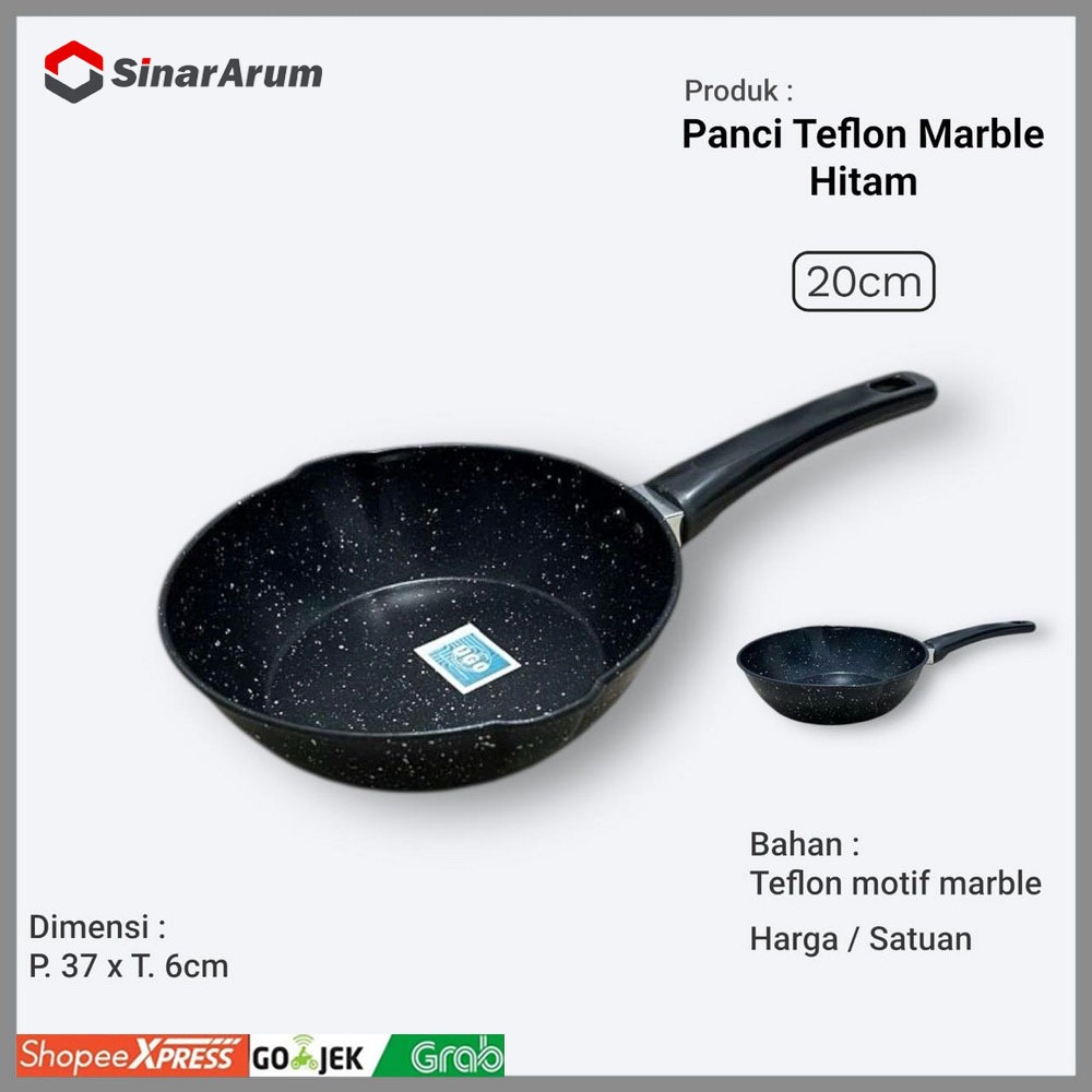 Panci Teflon Marble 20cm Anti Lengket / Panci Susu Milk Pot Panci Anti Lengket UGO
