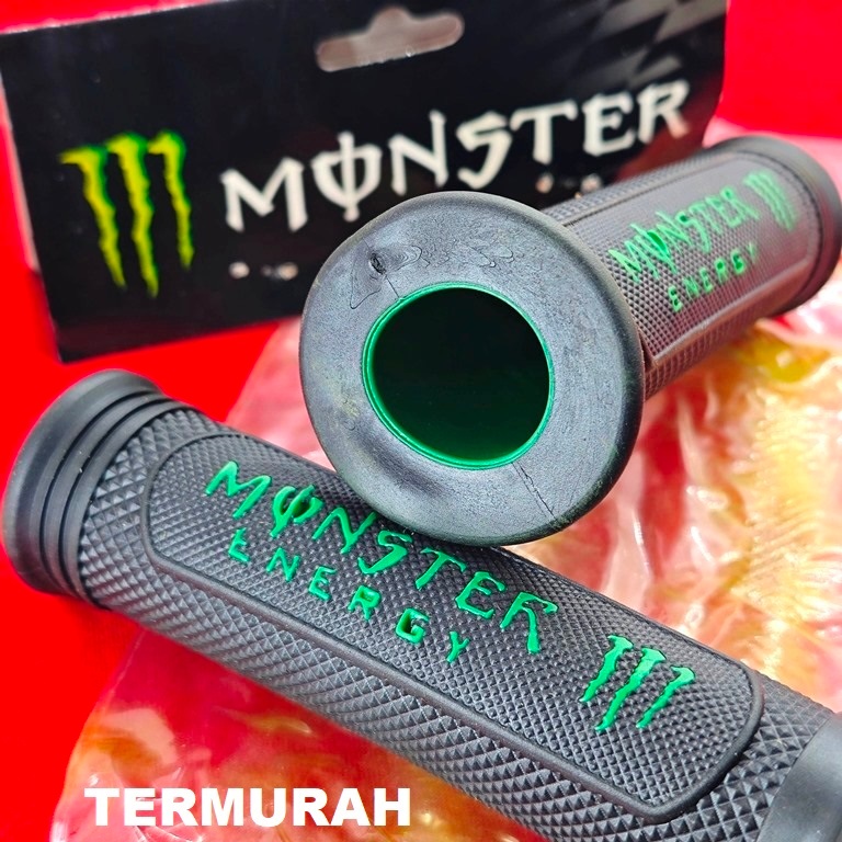 (20F) HANDGRIP MONSTER HITAM set 2 pcs hand grip stang karet setang handspad handfat hands pad hands
