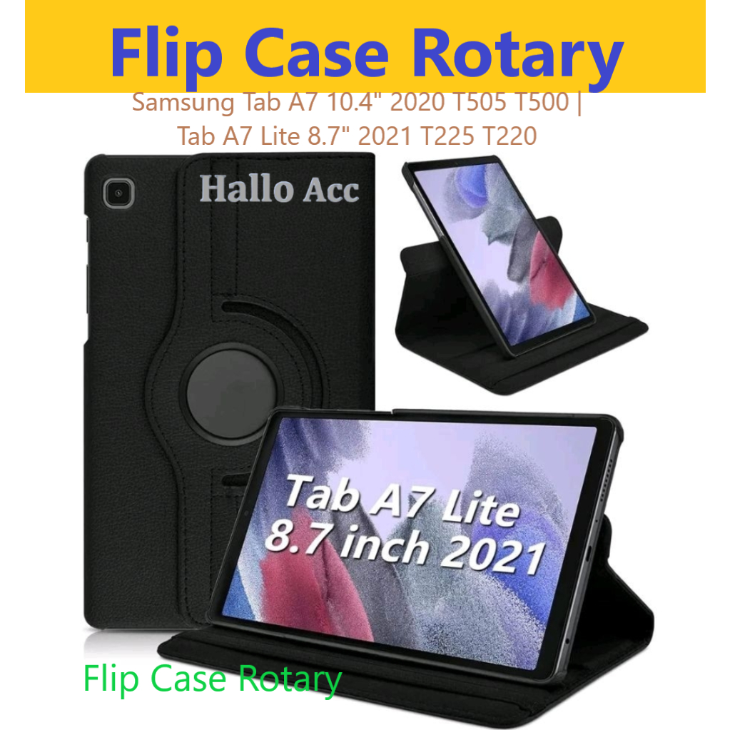 Case Samsung Tab A7 Lite 8.7 inch T225 T220 2021 Flip Cover Rotary Tab A7 10.4 T505 T500 Leather Kul