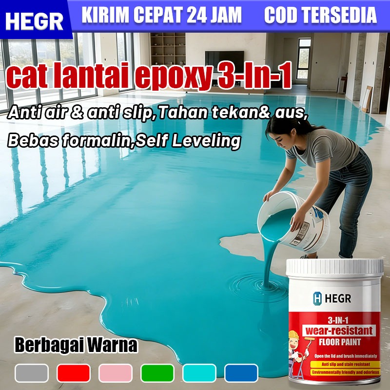 Cat Lantai Epoxy Self Flow 1kg - cat lantai epoxy Ramah Lingkungan, Tahan Gesek, Cepat Kering cat ta