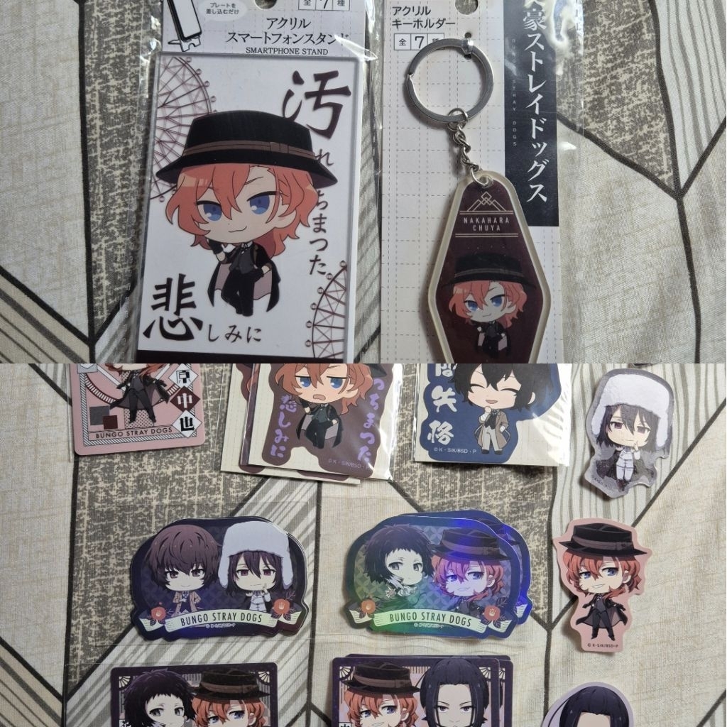 [OFFICIAL JP] Bungou Stray Dogs BSD Merch Sticker Phone Stand Keychain Acrylic Rubber Anime Dazai Ch