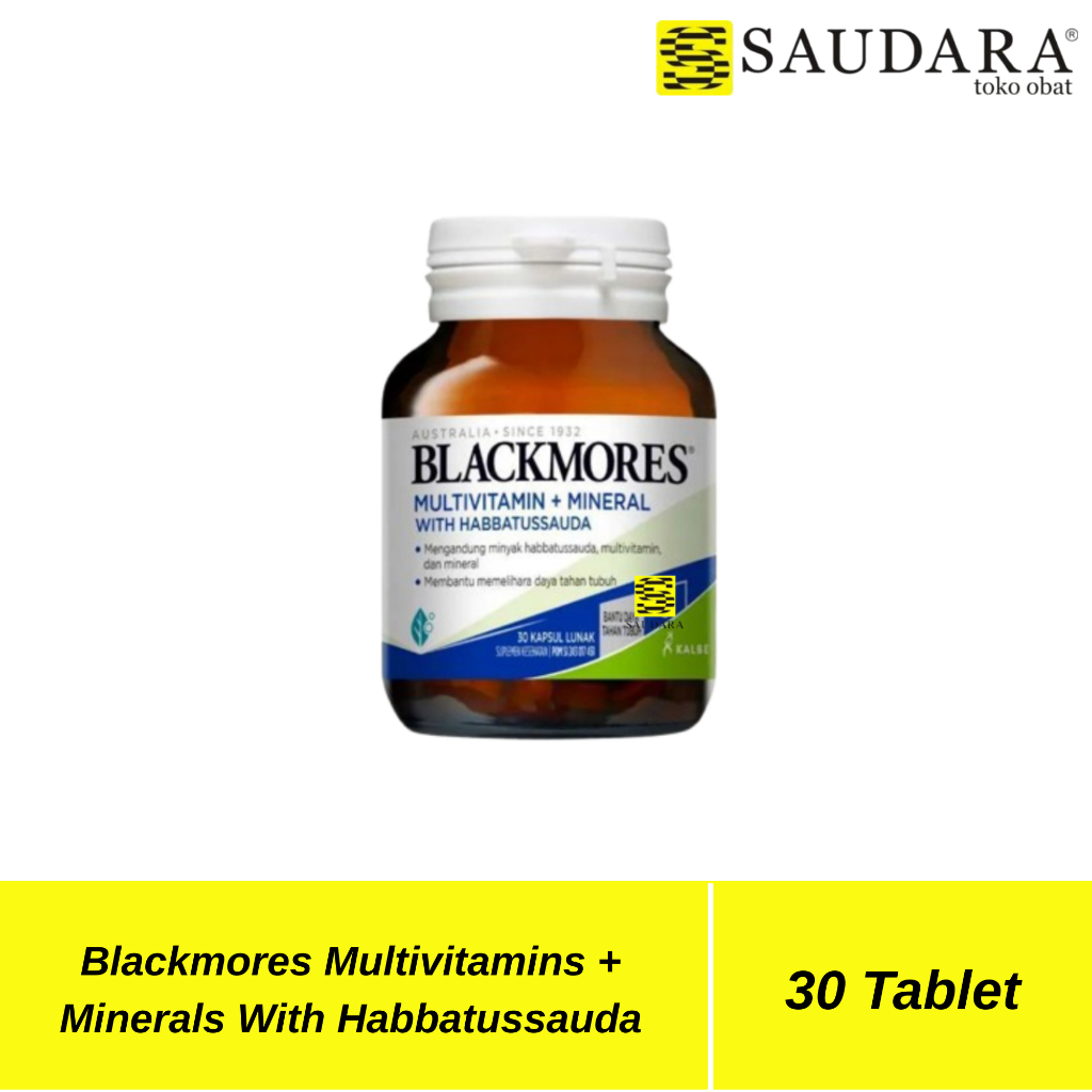 Blackmores Multivitamin + Mineral with Habbatussauda (30 Kapsul Lunak)