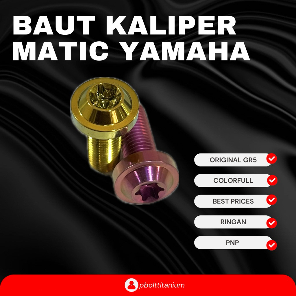 Baut Breket kaliper Titanium yamaha Aerox,Mio,Nmax,Lexi