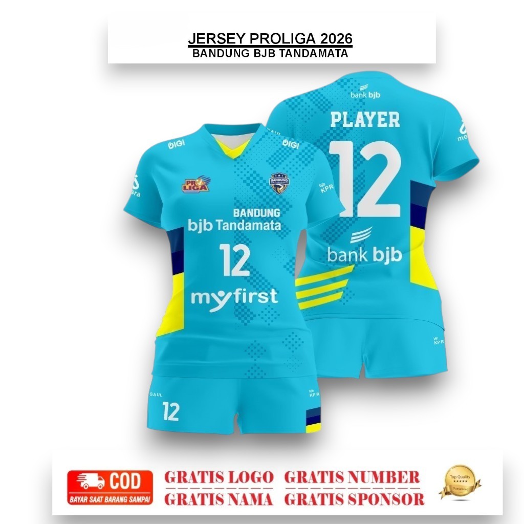 Jersey Bola Voli Custom Full Printing Dri-fit Premium Setelan S-XXL Multiwarna