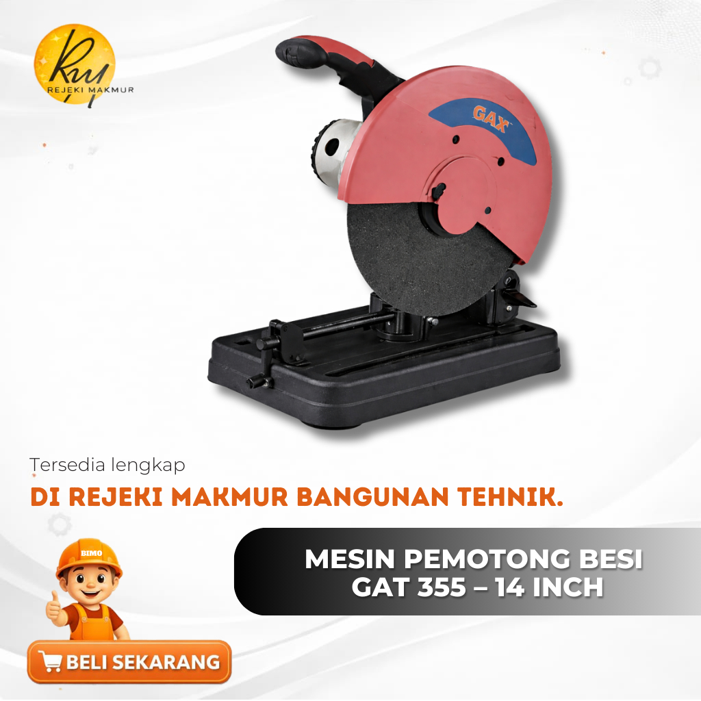 Mesin pemotong besi GAT 355/Potong besi berkualitas/Mesin potong besi 14" 355mm