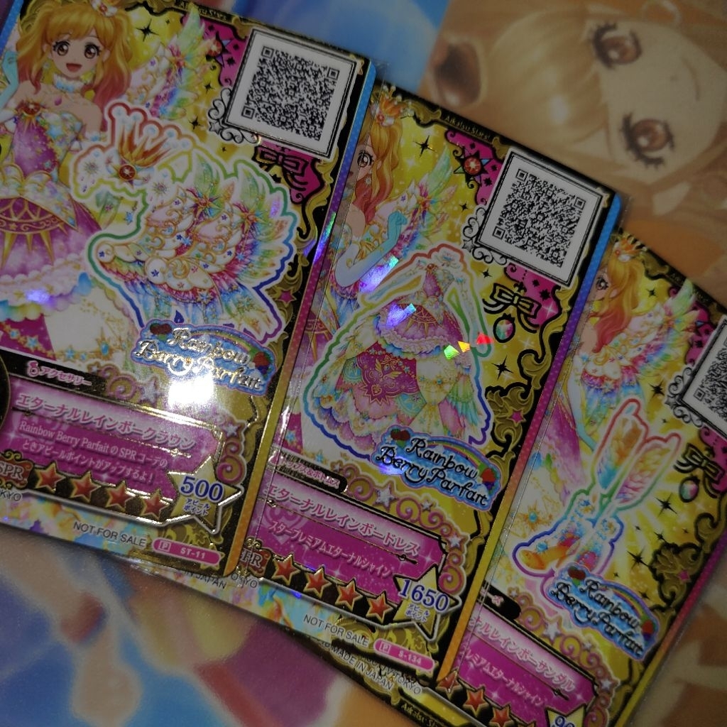 Aikatsu Yume Nijino Eternal Rainbow Sundress SPR Star Premium Rare Rainbow Berry Parfait PR