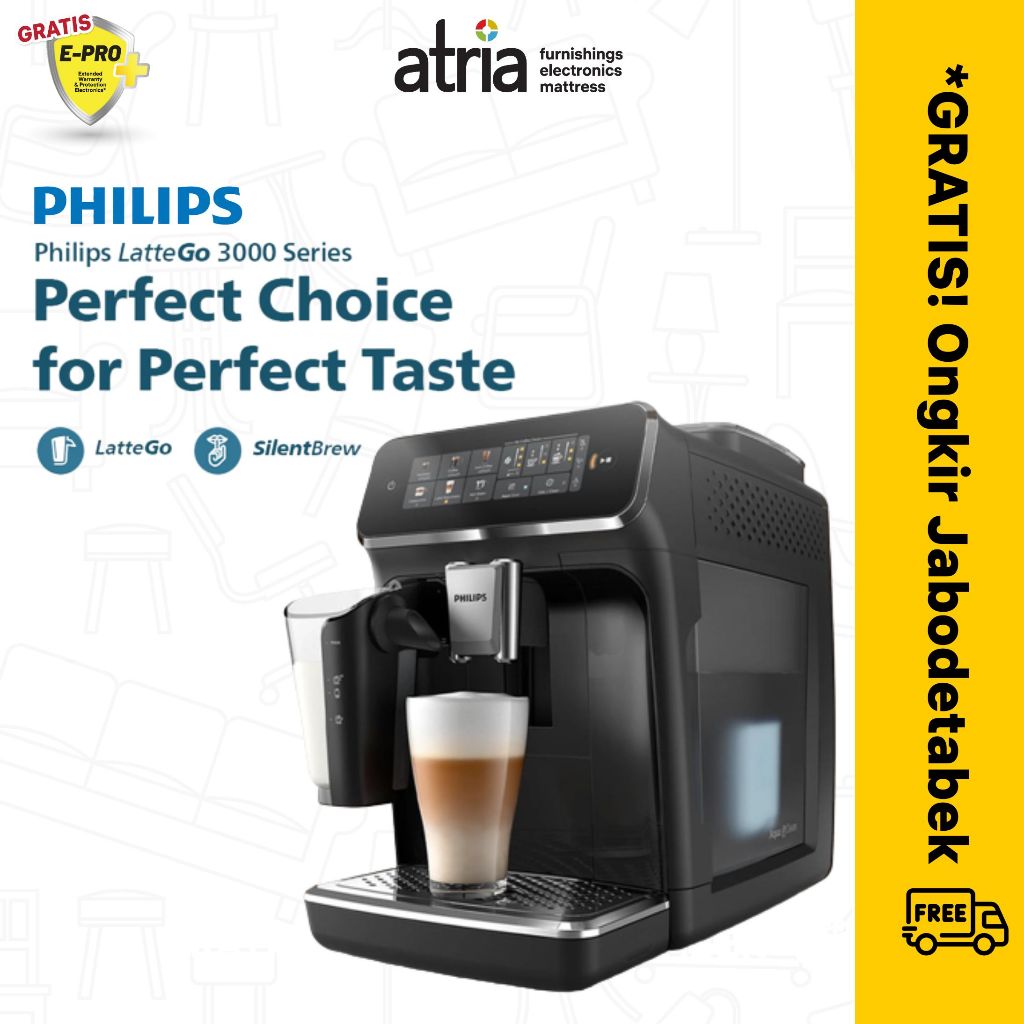 Philips Mesin Kopi Otomatis EP3341/30 | Professional Espresso Americano Coffee Latte Barista Machine