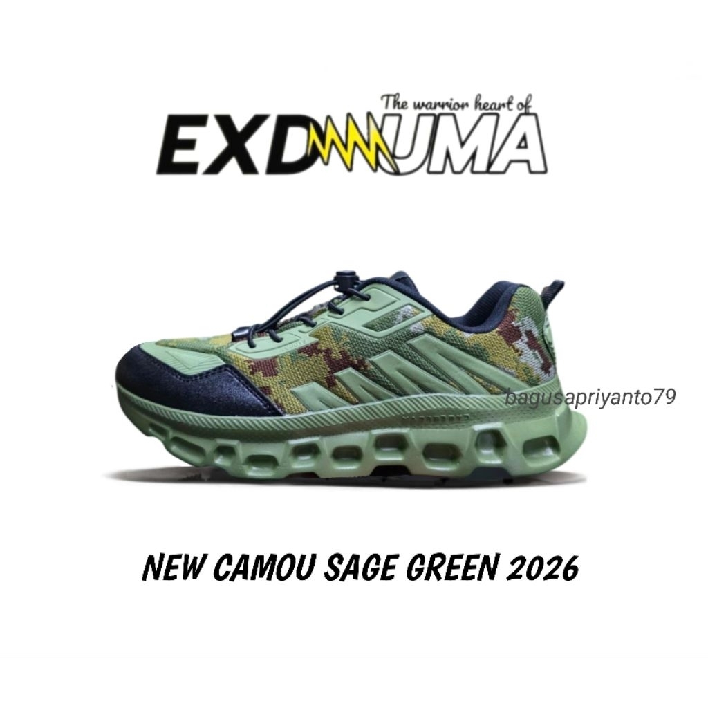 SEPATU EXDUMA NEW CAMOU SAGE GREEN/SEPATU WARNA LORENG SAGE TERBARU