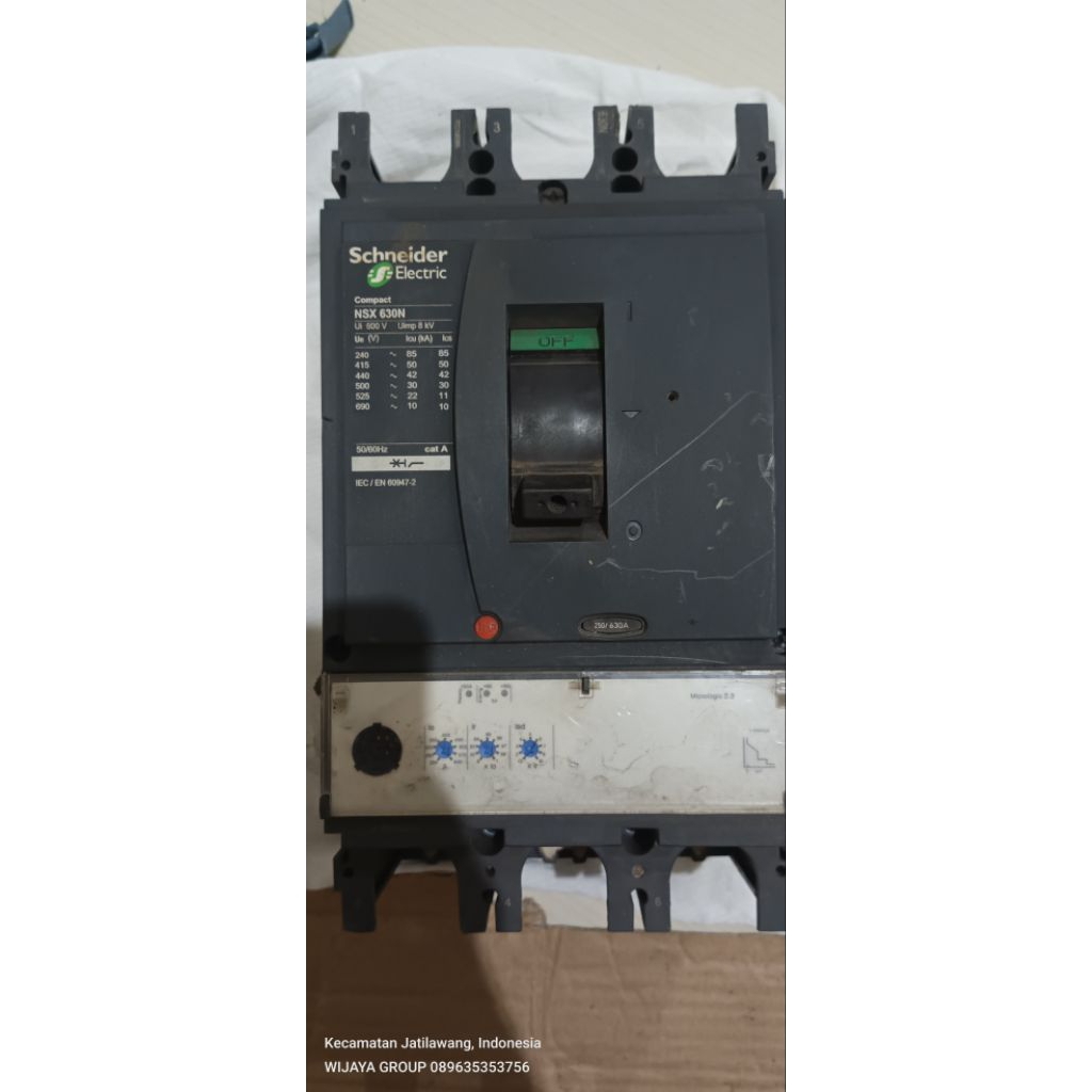 mccb sneder bekas 630a